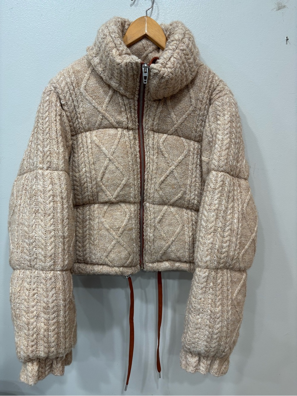 Blank NYC Short List Puffer Hybrid Sweater Jacket Women’s Size Large